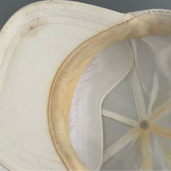 Vintage Cadillac White Hat Snapback Rope Red Hat Cap - Picture 8 of 9